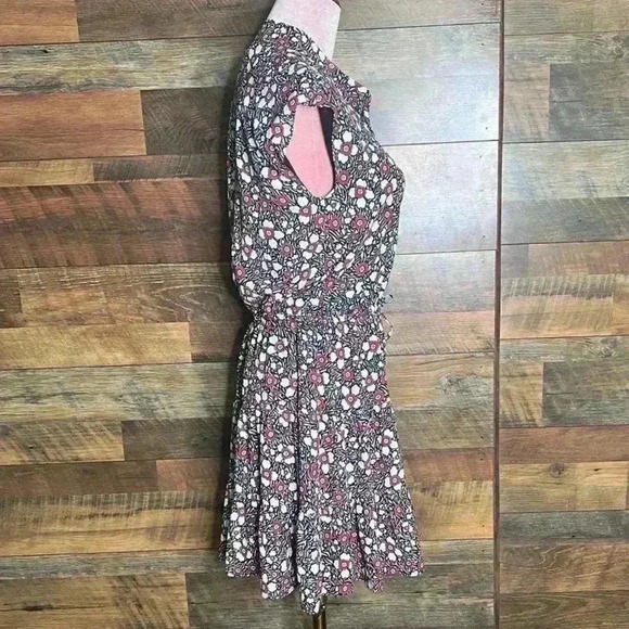 Rebecca Minkoff Micro-Floral Mini Dress in Black/Red/White, Size XXS.NWT! - Picture 6 of 14